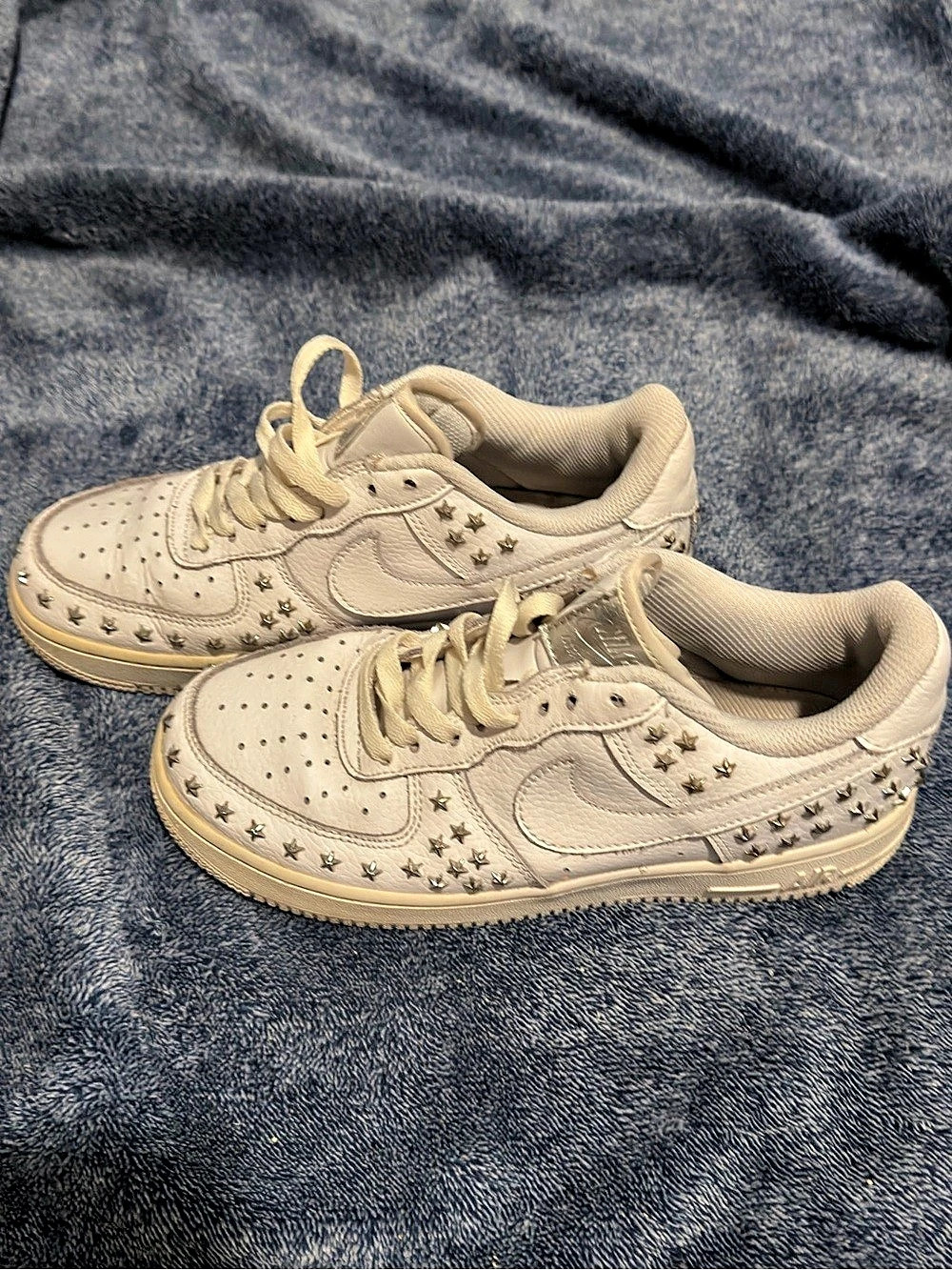 Nike Air Force 1 Low '07 XX White Studded Sneakers US 7